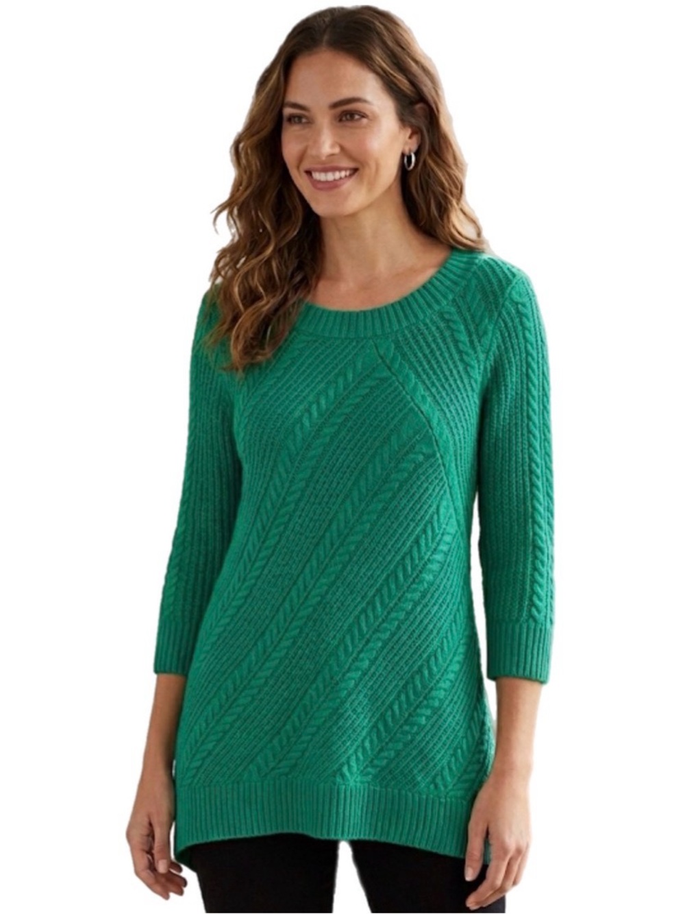 NWT L New York & Company Glitter Sparkly Sweater Women’s Top 3/4 Sleeve Casual